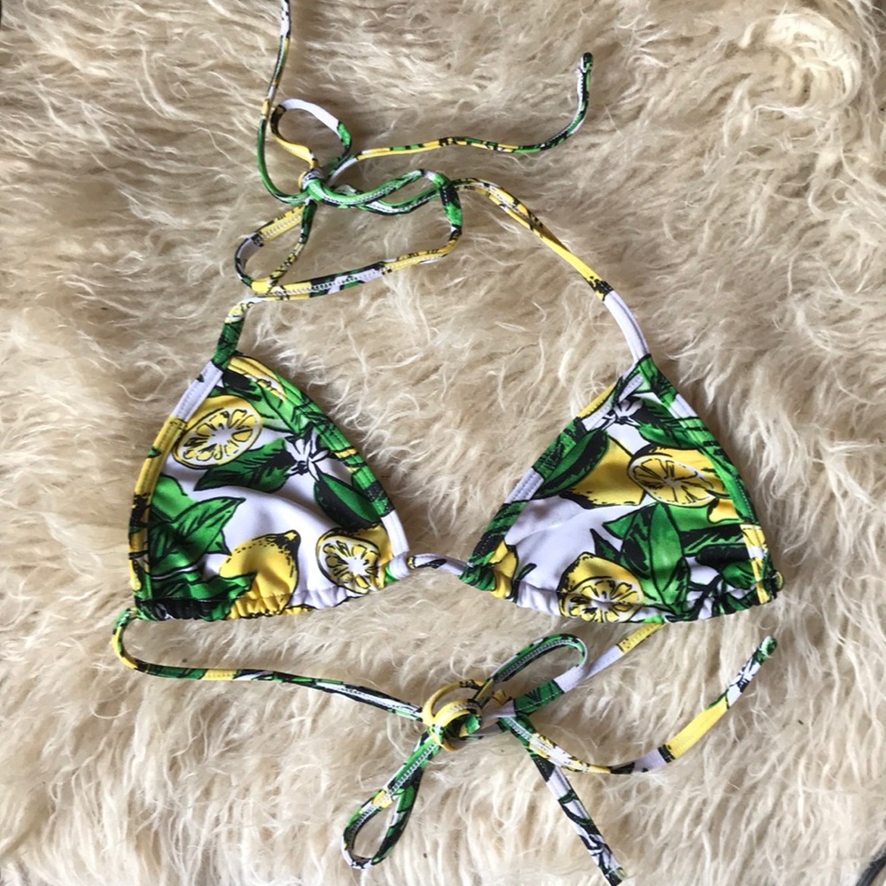 American Apparel lemon bikini top